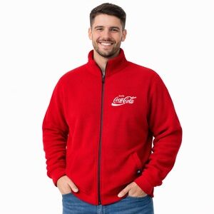 Vintage 1990s Coca-Cola Red Fleece Jacket XXL – Marv Holland Canada